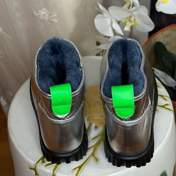 Free People 4CCCCEES Silver Ankle Boots - Picture 4 of 6